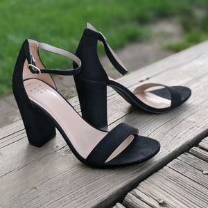 Strappy High Block Heel Pump Sandal
